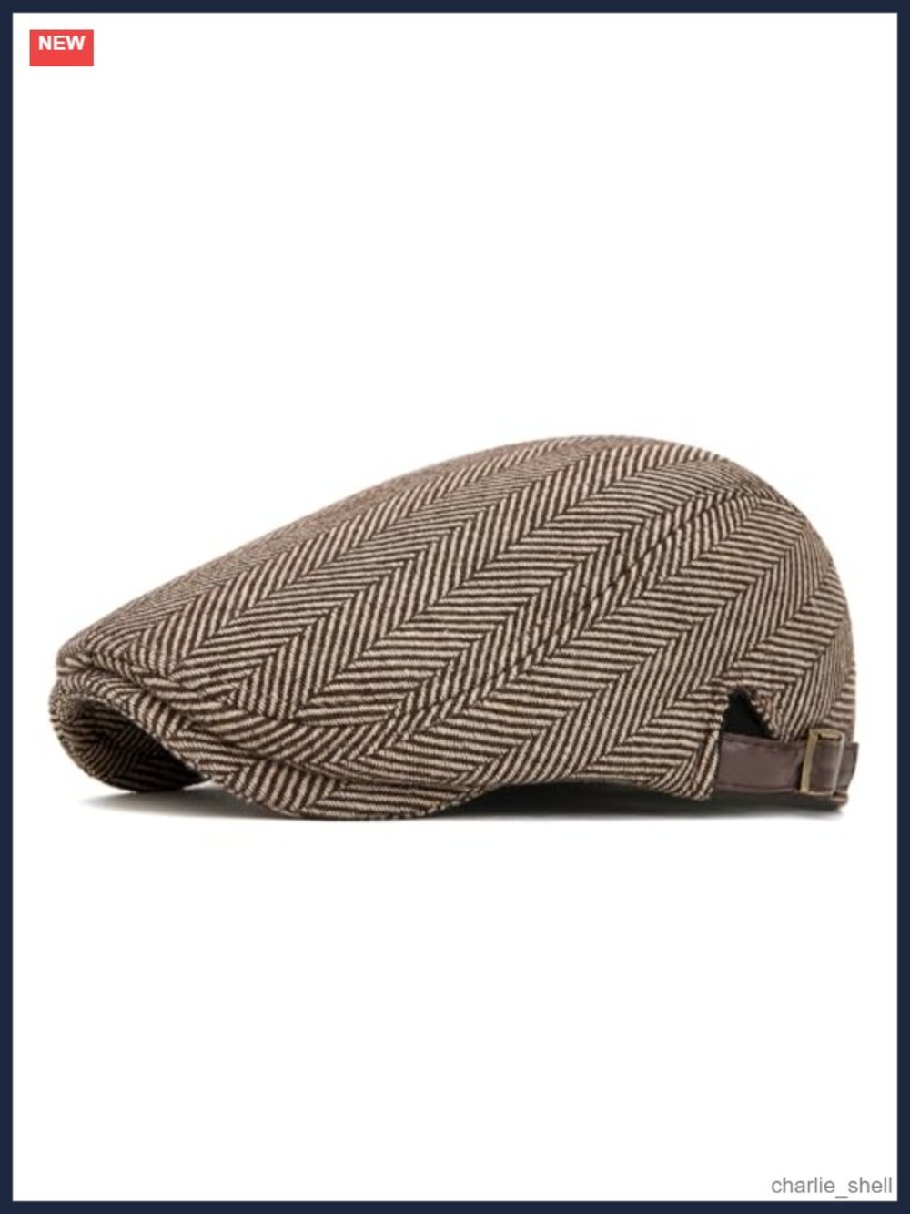 Newsboy Ivy Cap Cotton Herringbone Tweed Flat Hat Adjustable Beret Irish Gatsby